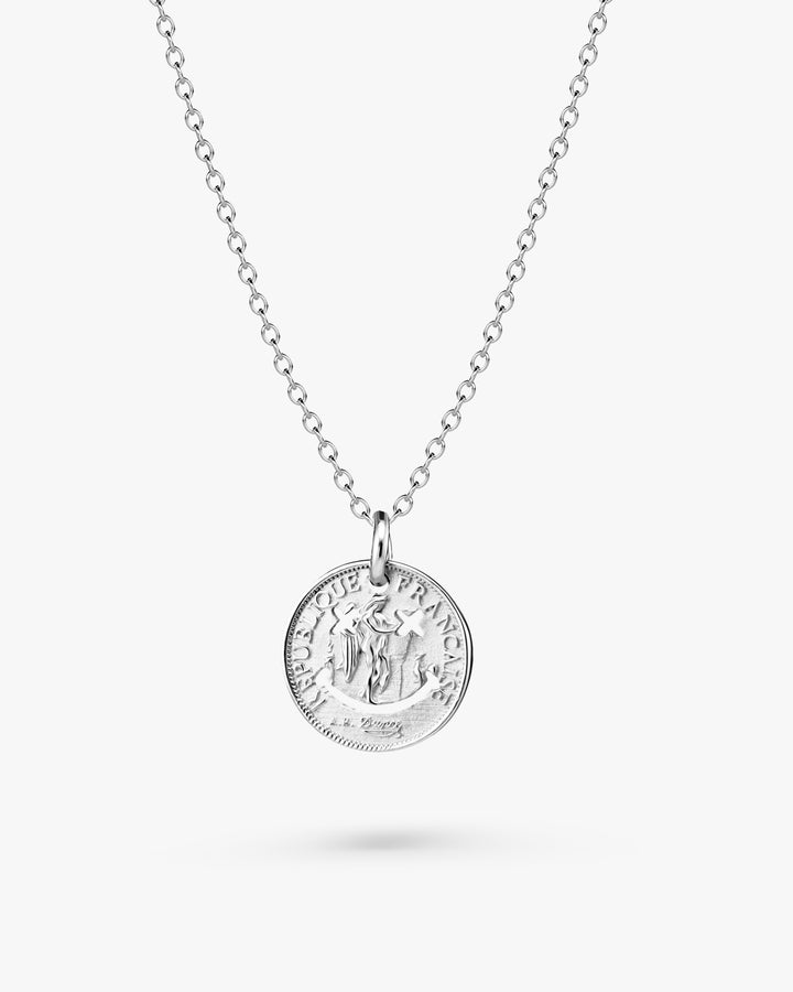 316L smile coin necklace #N41
