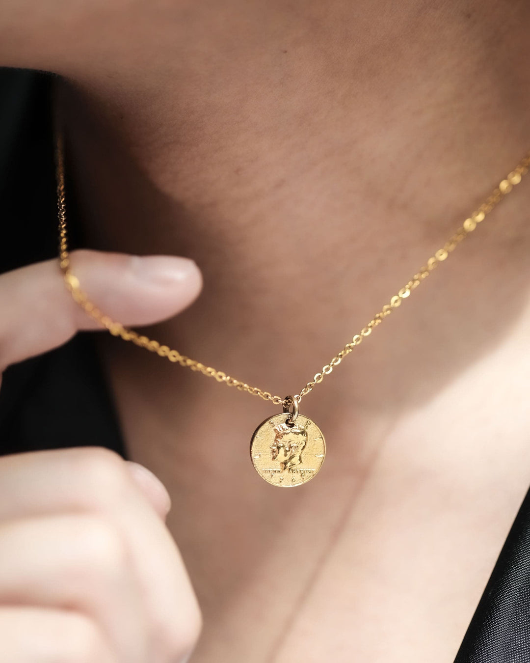 316L coin&sun necklace #N42
