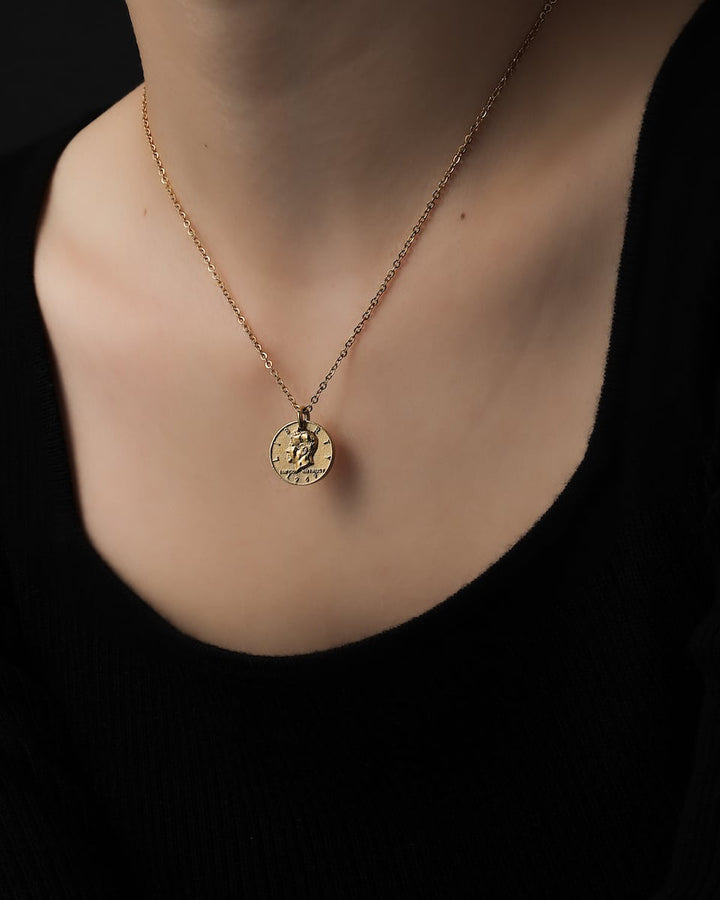 316L coin&sun necklace #N42