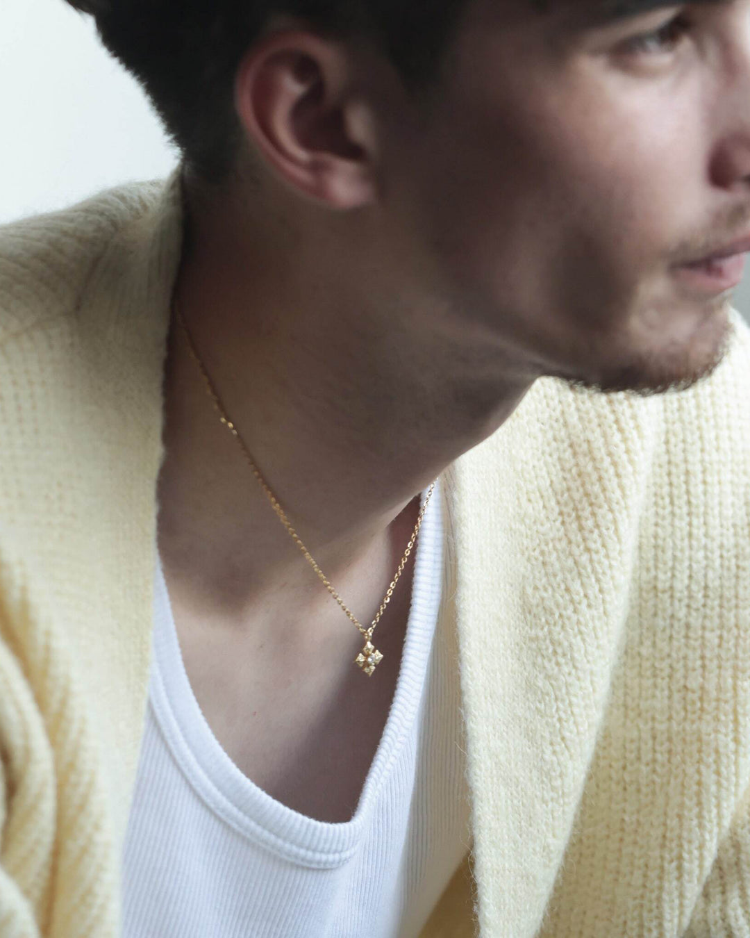s925 lily necklace #N45