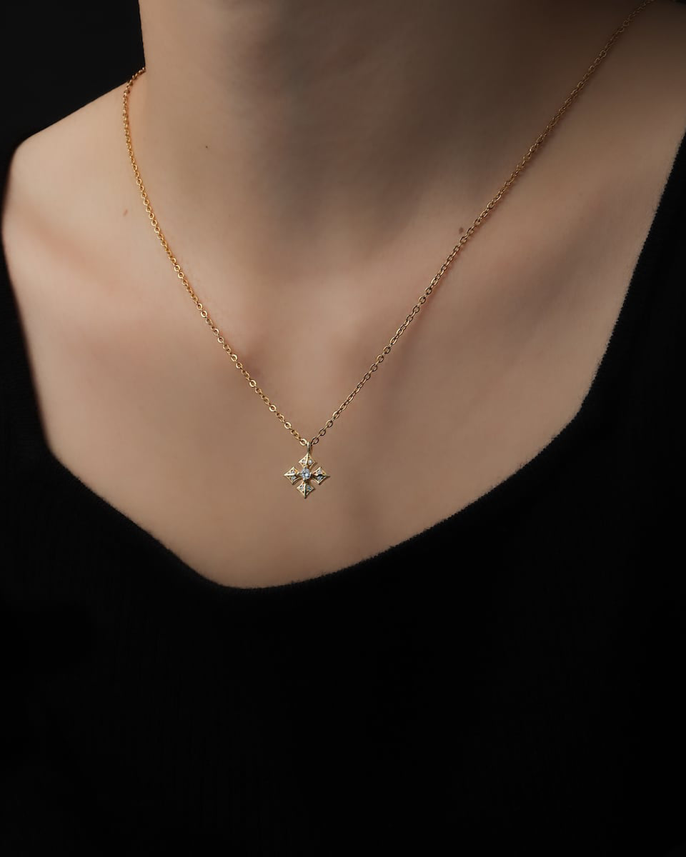 s925 lily necklace #N45
