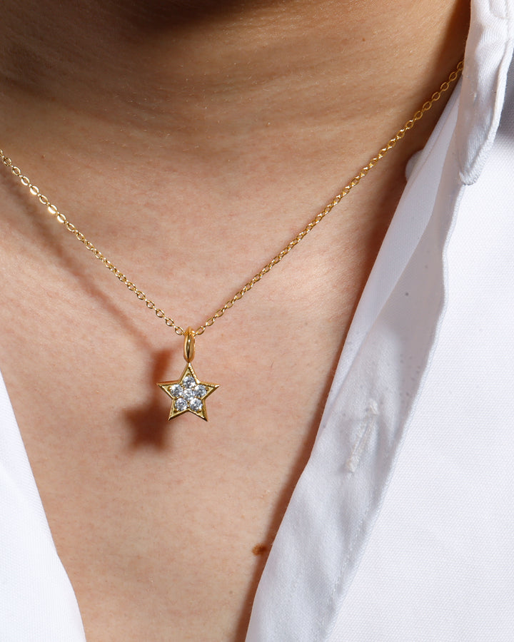 316L zirconia star necklace #N46