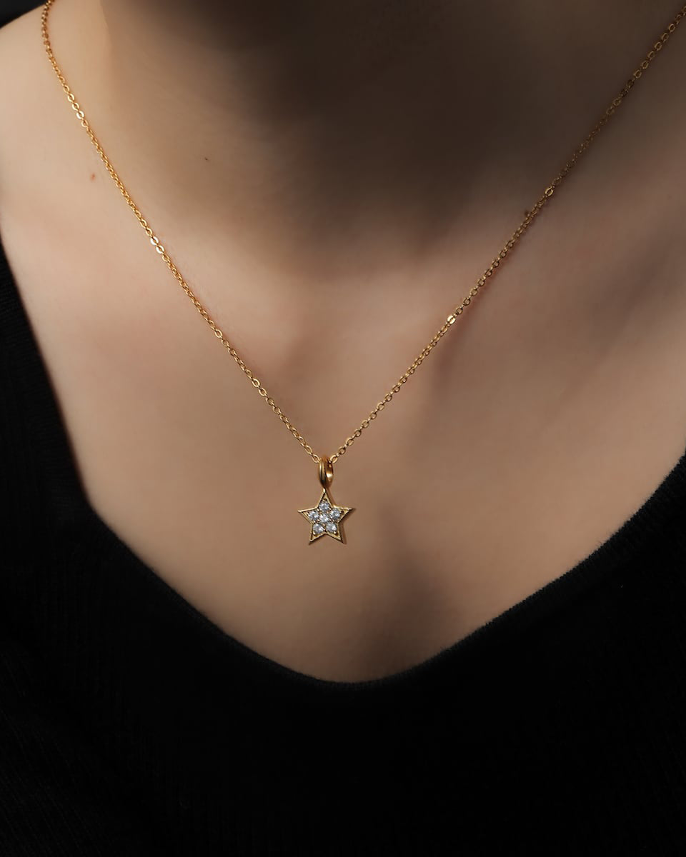 316L zirconia star necklace #N46
