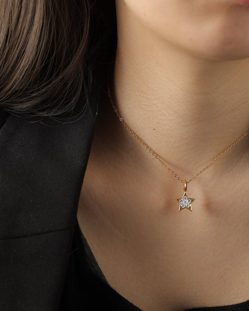 316L zirconia star necklace #N46