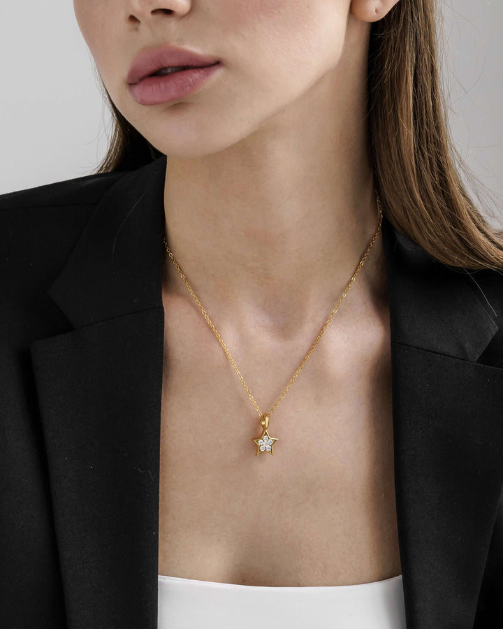 316L zirconia star necklace #N46