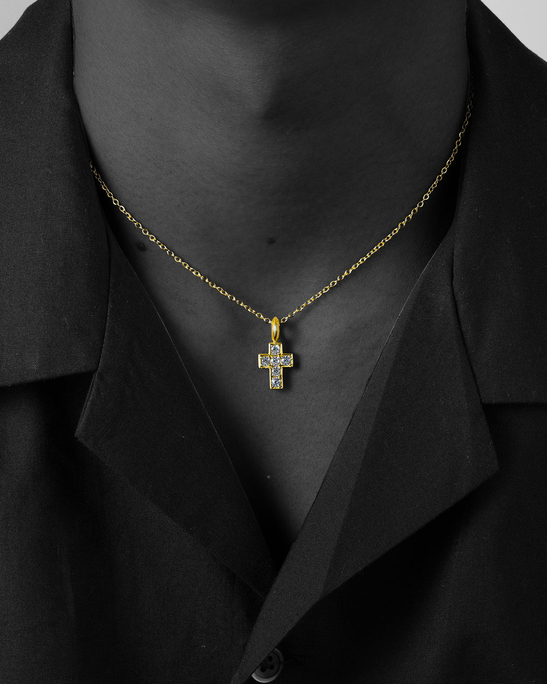 316L ziruconia cross necklace #N47