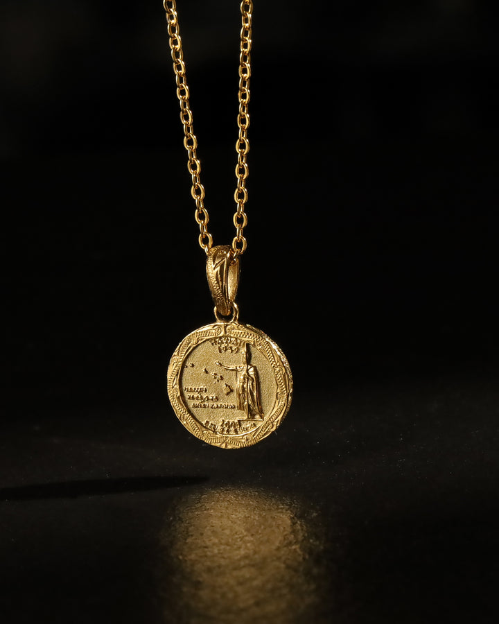 316L hawaiian coin necklace #N55