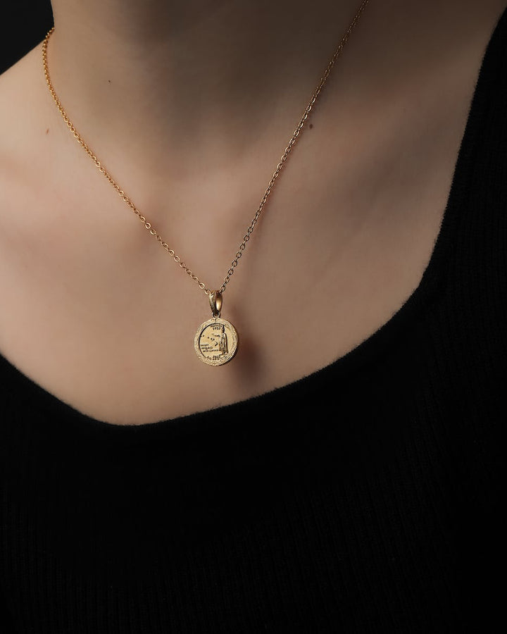 316L hawaiian coin necklace #N55