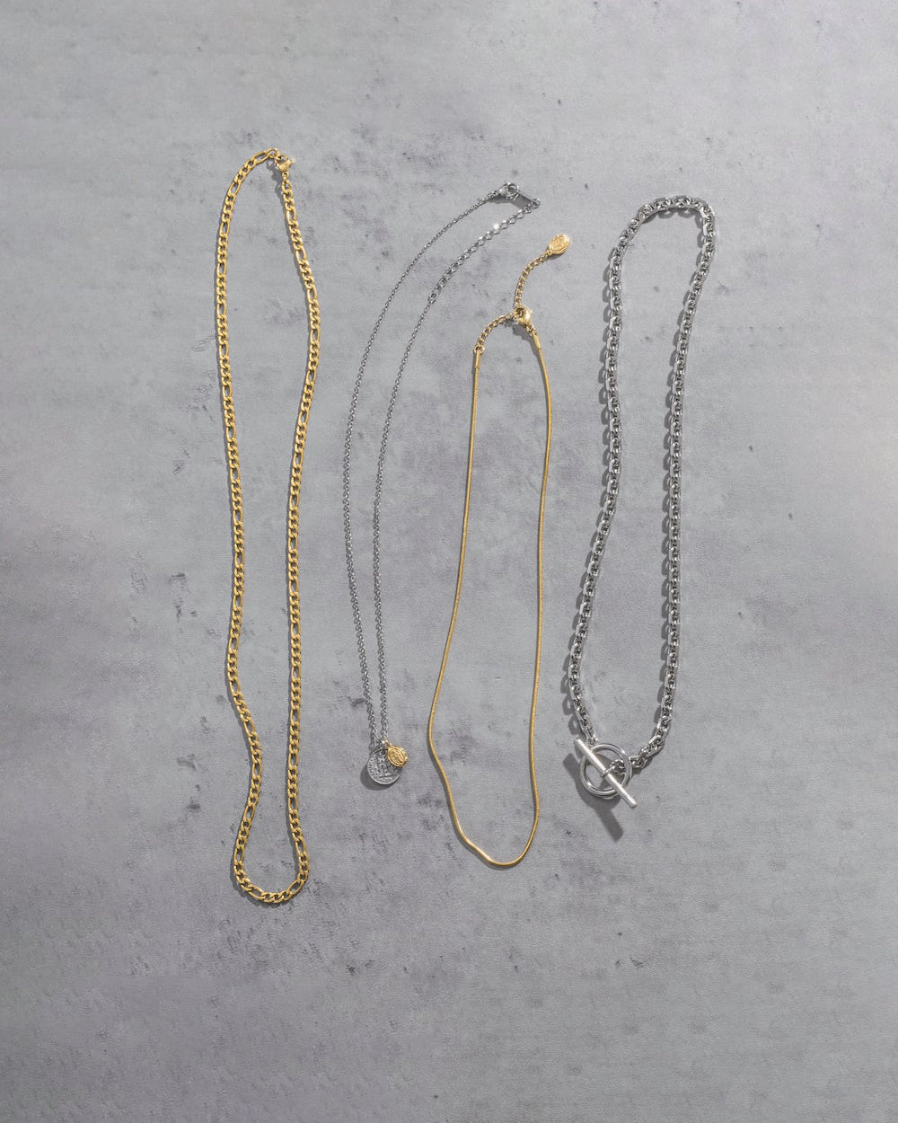 316L double coin necklace #N58