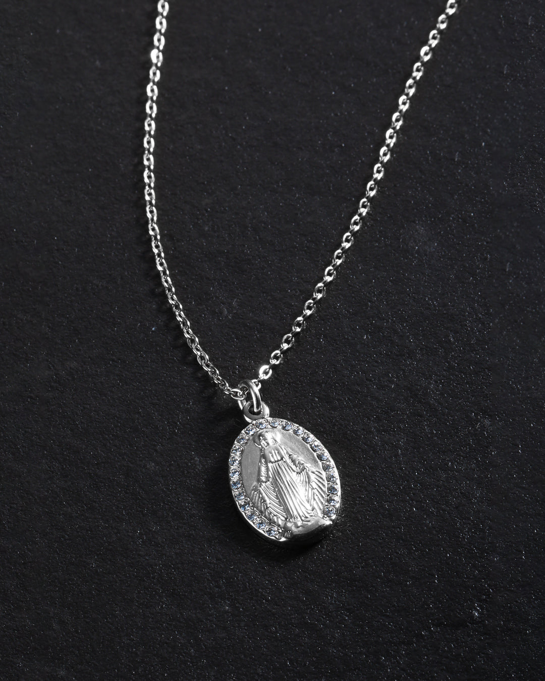 316L zilconia medai necklace #N60