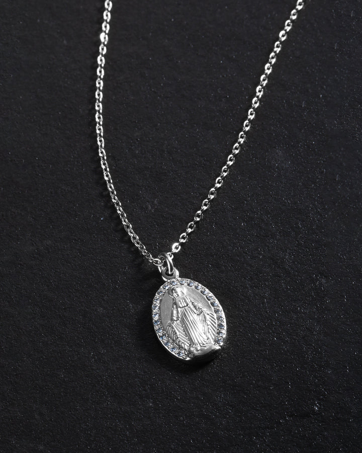 316L zilconia medai necklace #N60