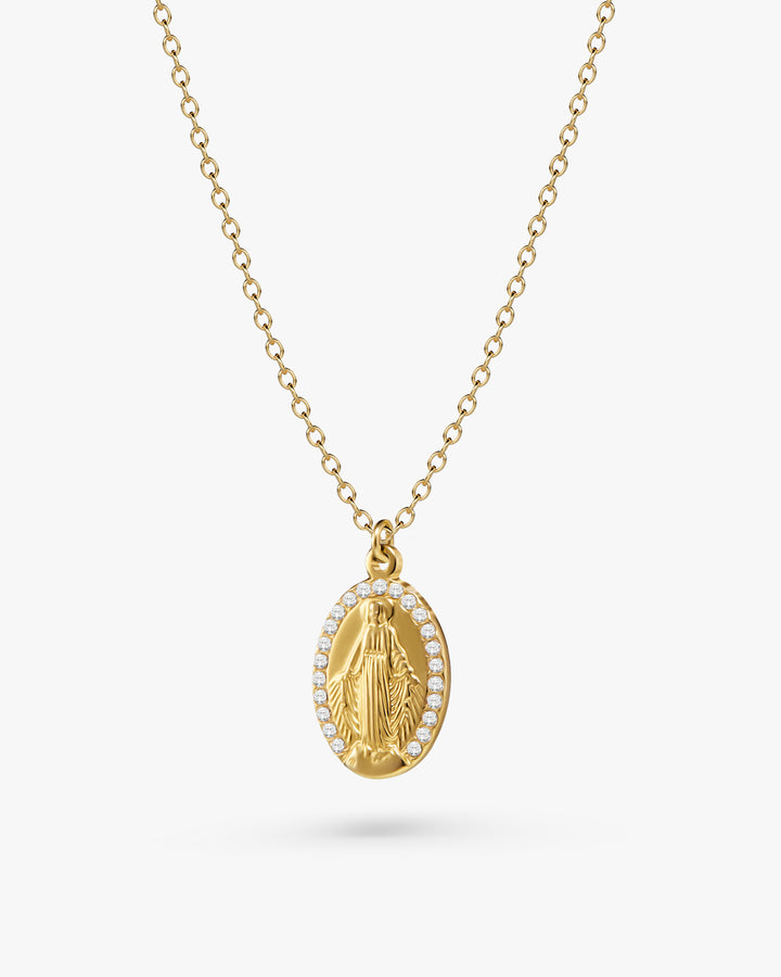 316L zilconia medai necklace #N60