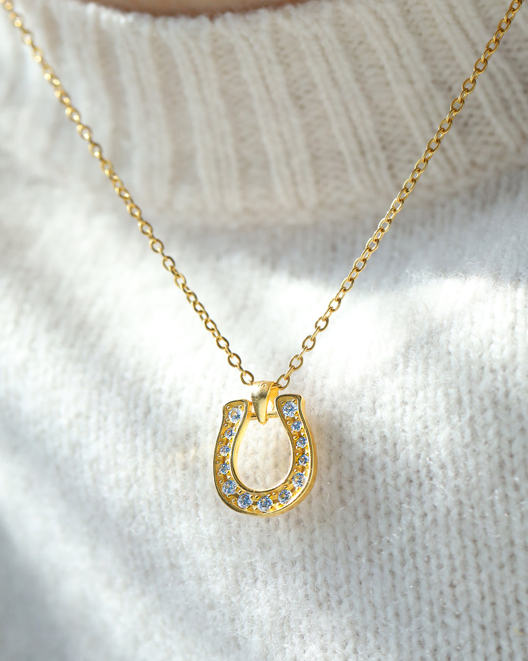 s925 horseshoe necklace #N61