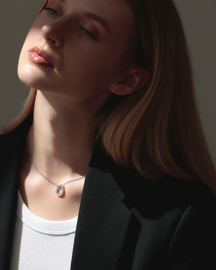 s925 horseshoe necklace #N61