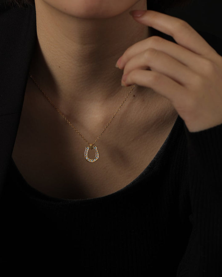 s925 horseshoe necklace #N61