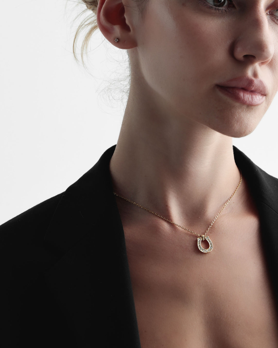 s925 horseshoe necklace #N61