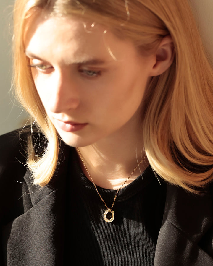 s925 horseshoe necklace #N61