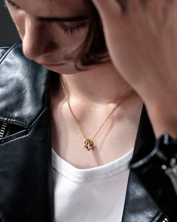 316L double ring necklace #N71