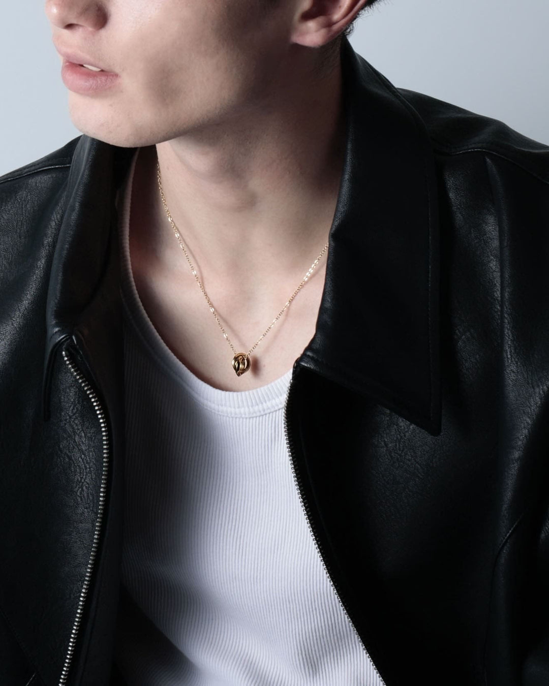 316L double ring necklace #N71
