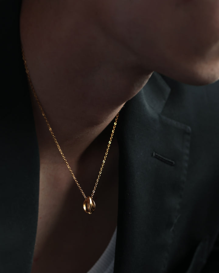 316L double ring necklace #N71