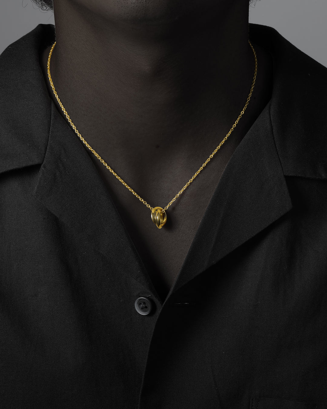 316L double ring necklace #N71