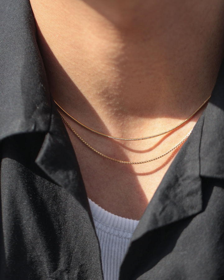 316L box chain necklace #N72