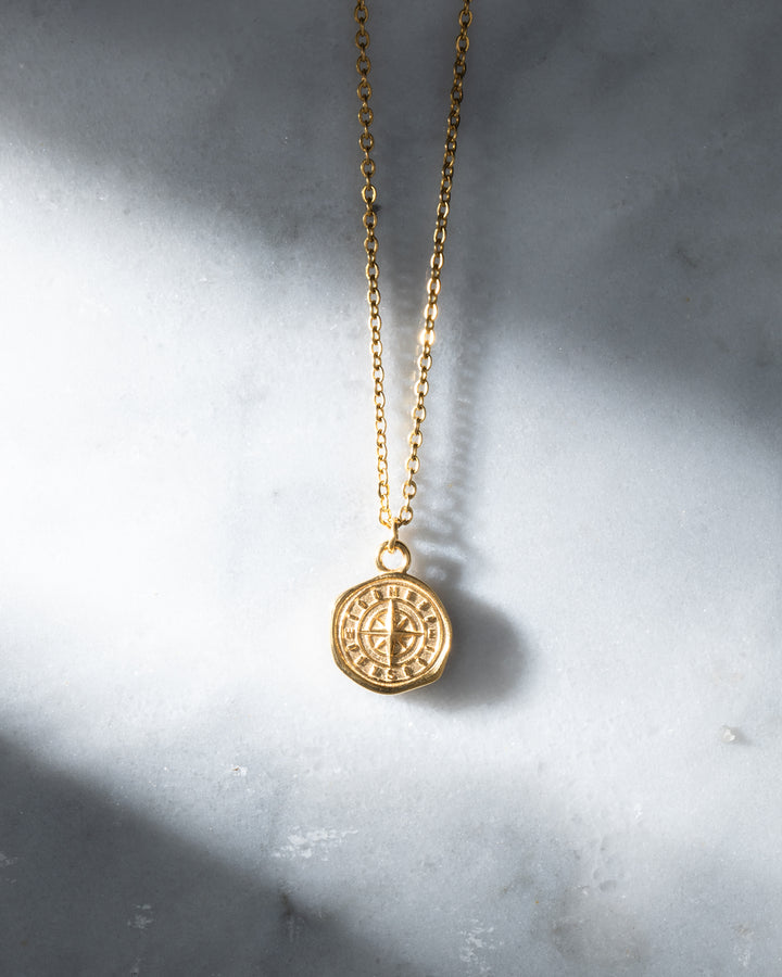 316L compass necklace #N75