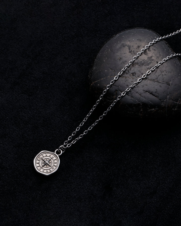 316L compass necklace #N75