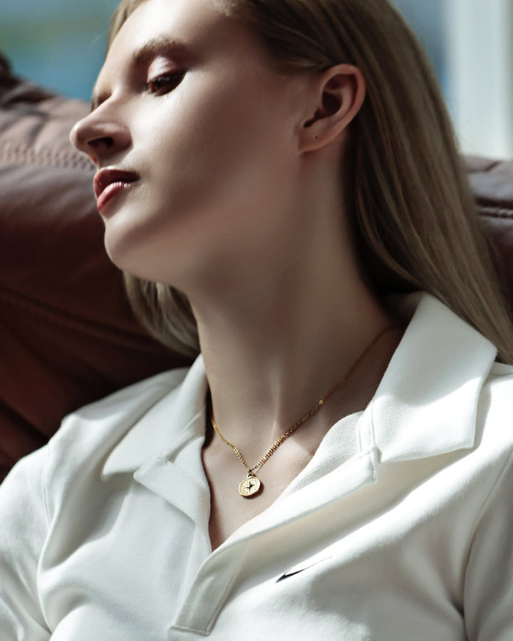 316L compass necklace #N75
