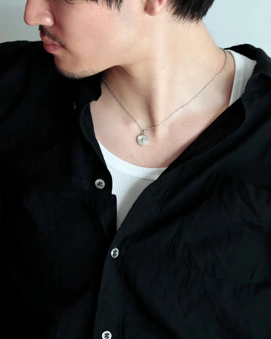 316L compass necklace #N75