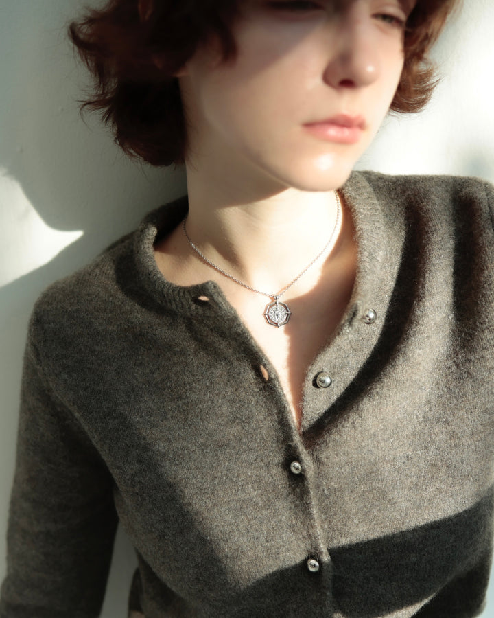 316L frame coin necklace #N78