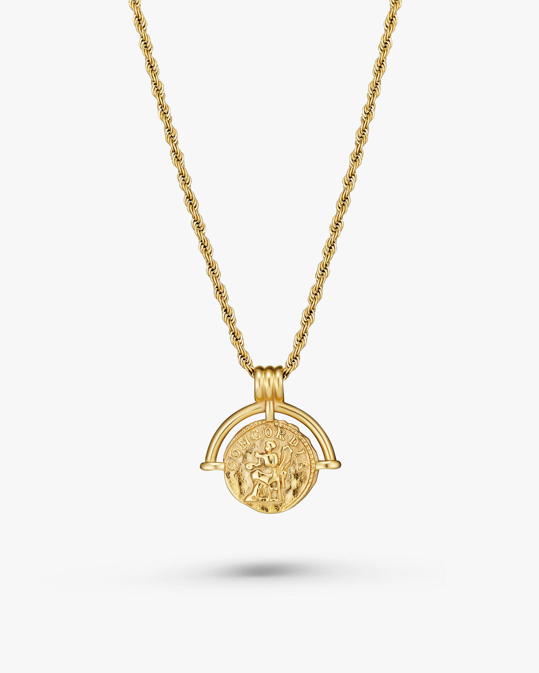 316L frame coin necklace #N78