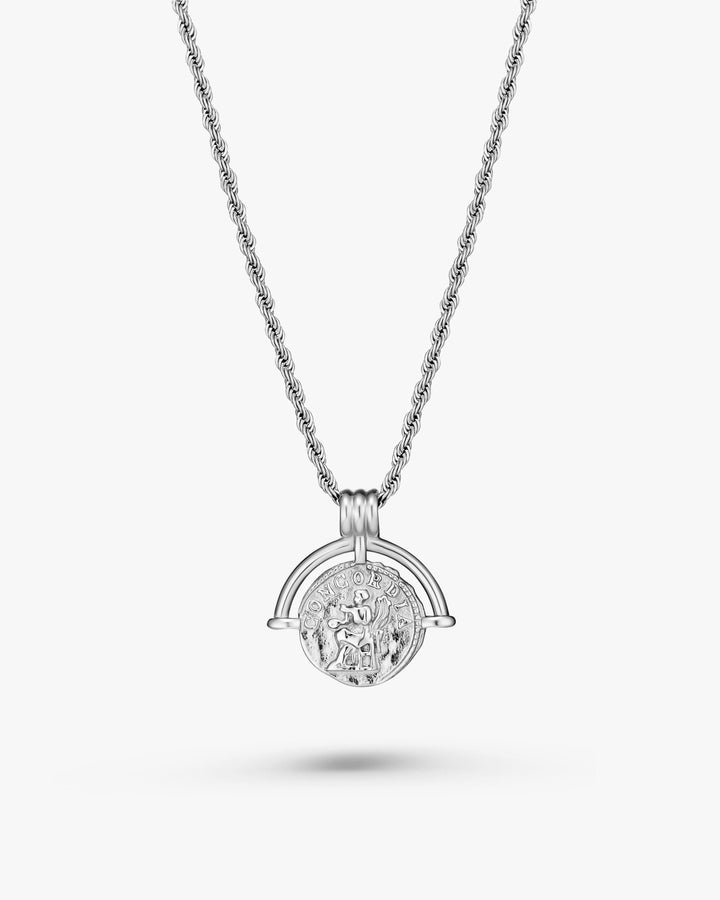 316L frame coin necklace #N78