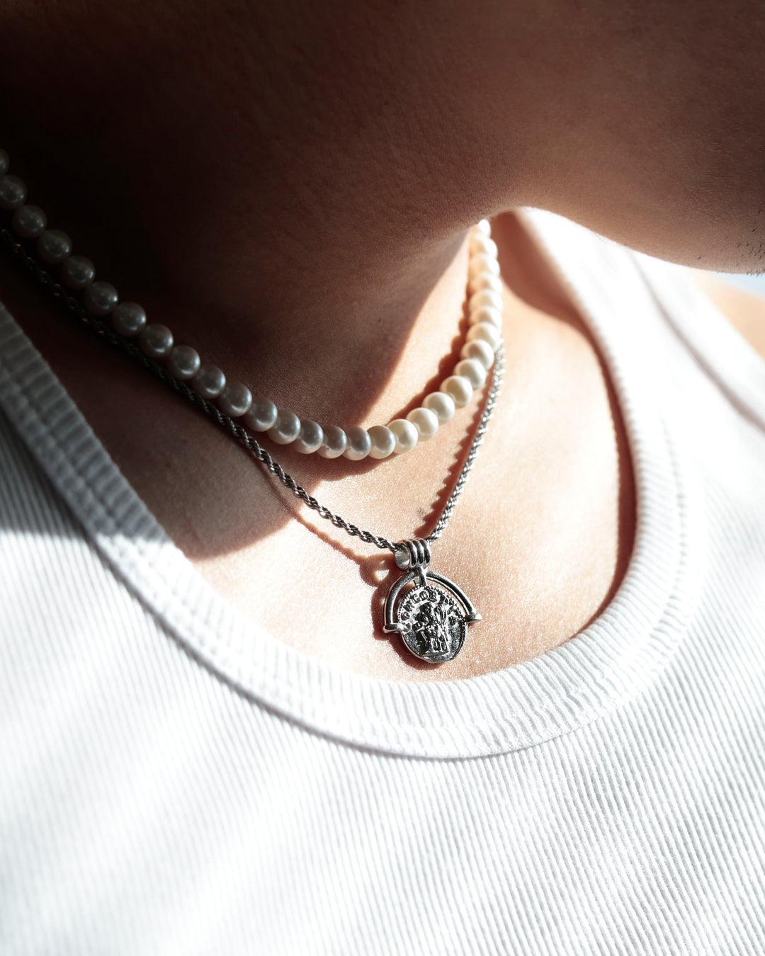 316L pearl necklace #N79