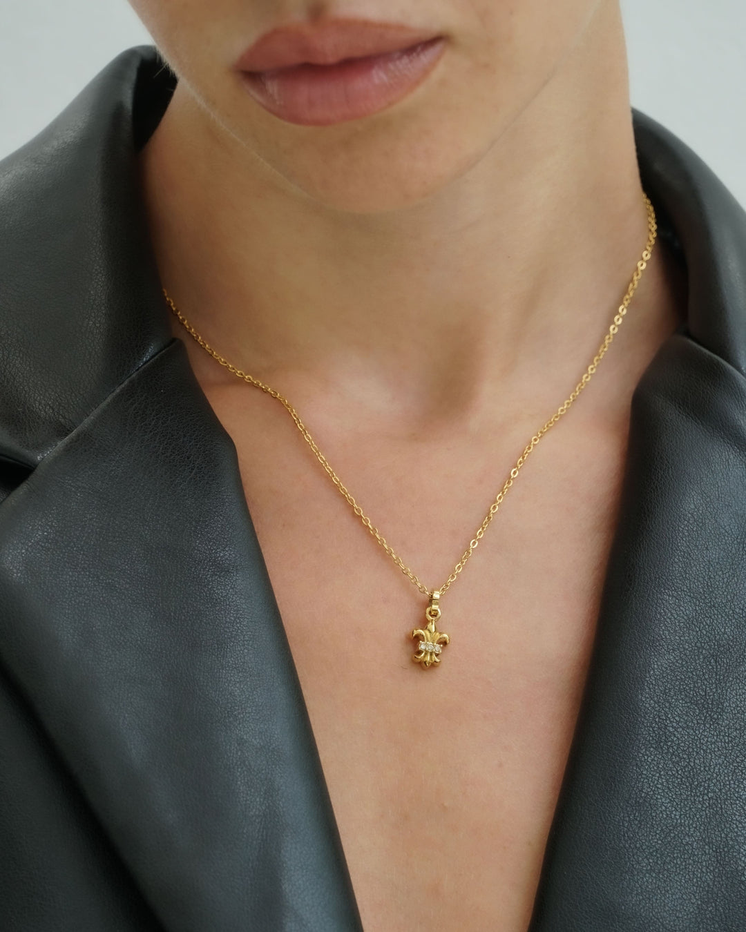 316L lily necklace #N81