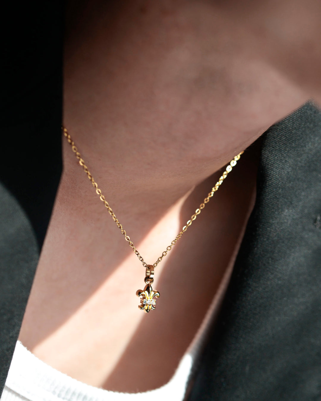 316L lily necklace #N81