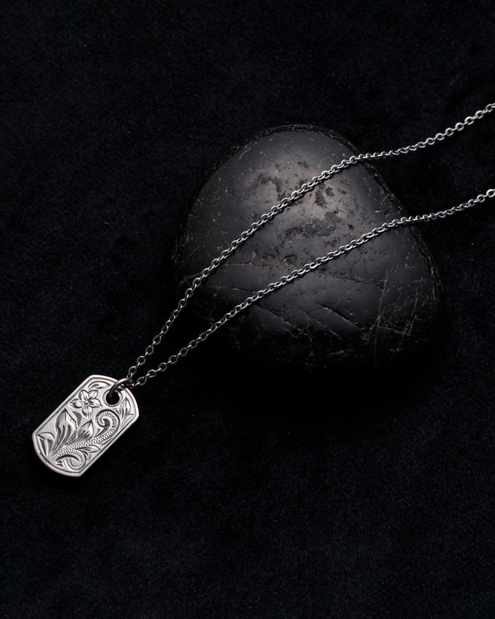 316L hawaiian tag necklace #N84
