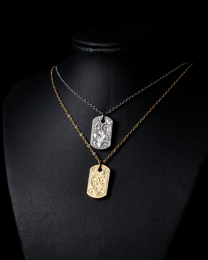 316L hawaiian tag necklace #N84