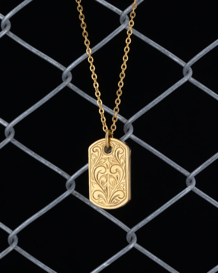 316L hawaiian tag necklace #N84