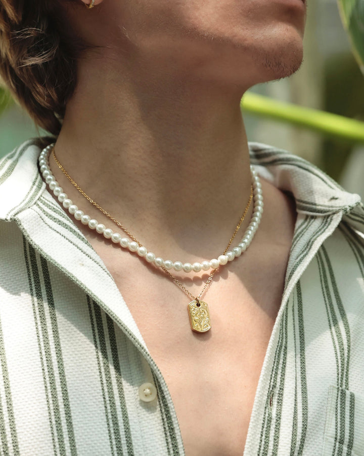 316L hawaiian tag necklace #N84