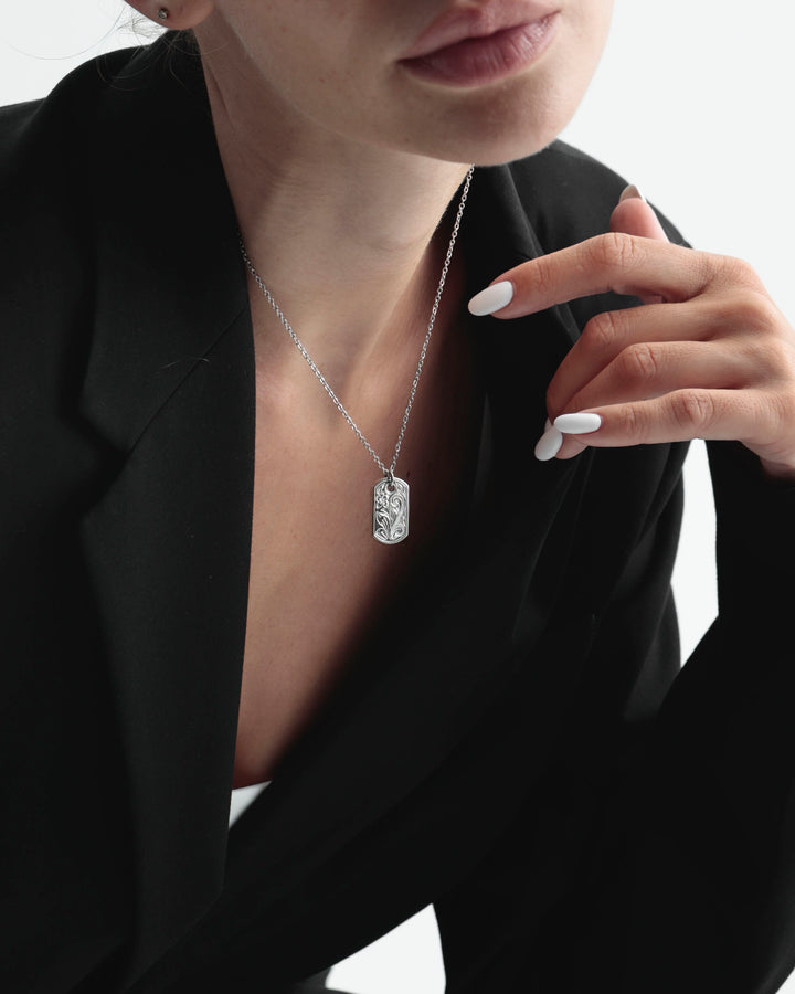 316L hawaiian tag necklace #N84