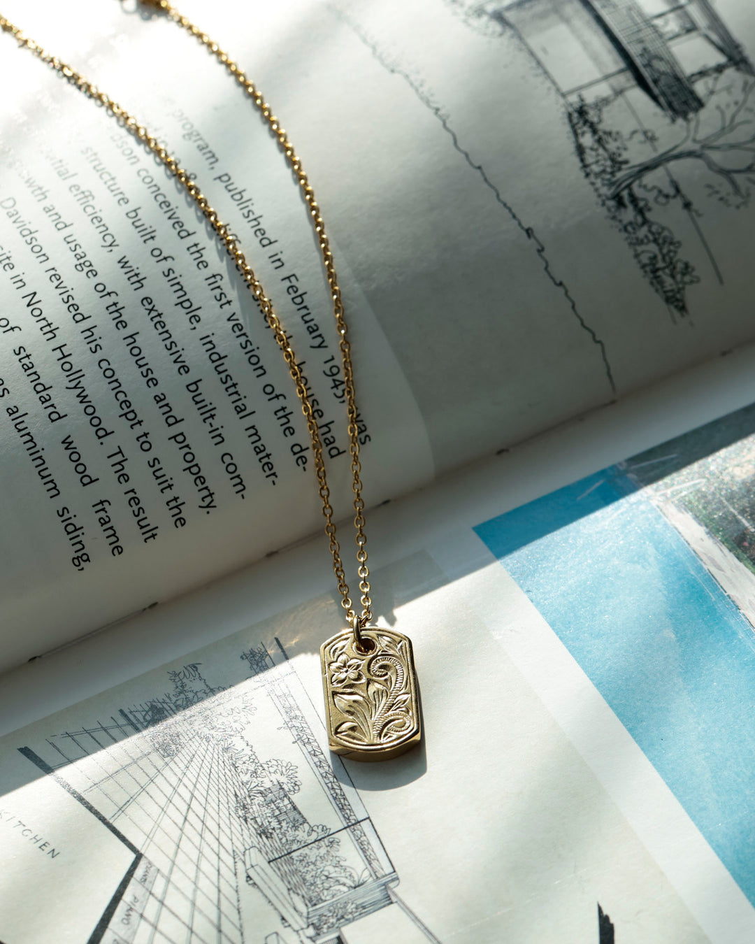 316L hawaiian tag necklace #N84