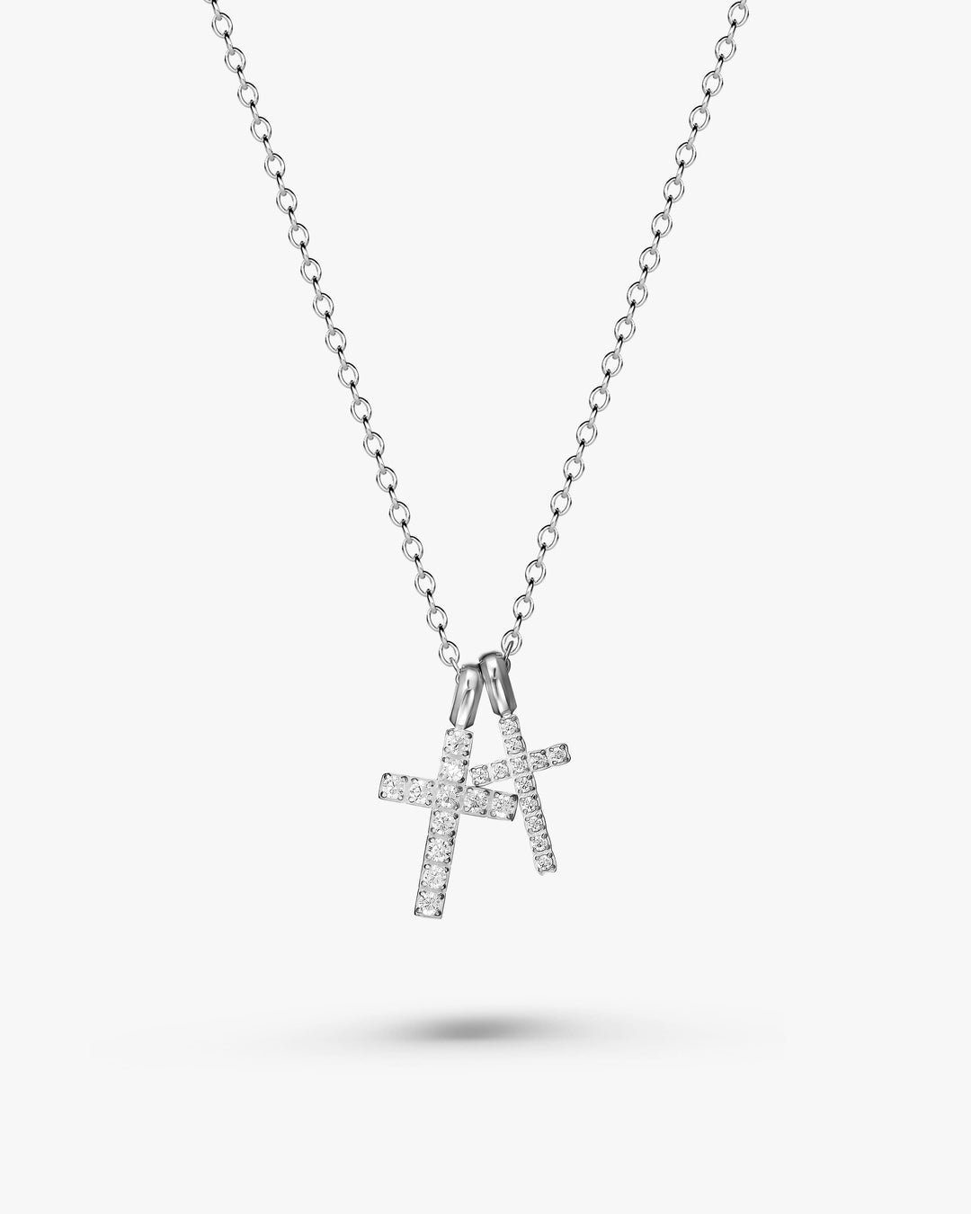 316L double cross necklace #N96