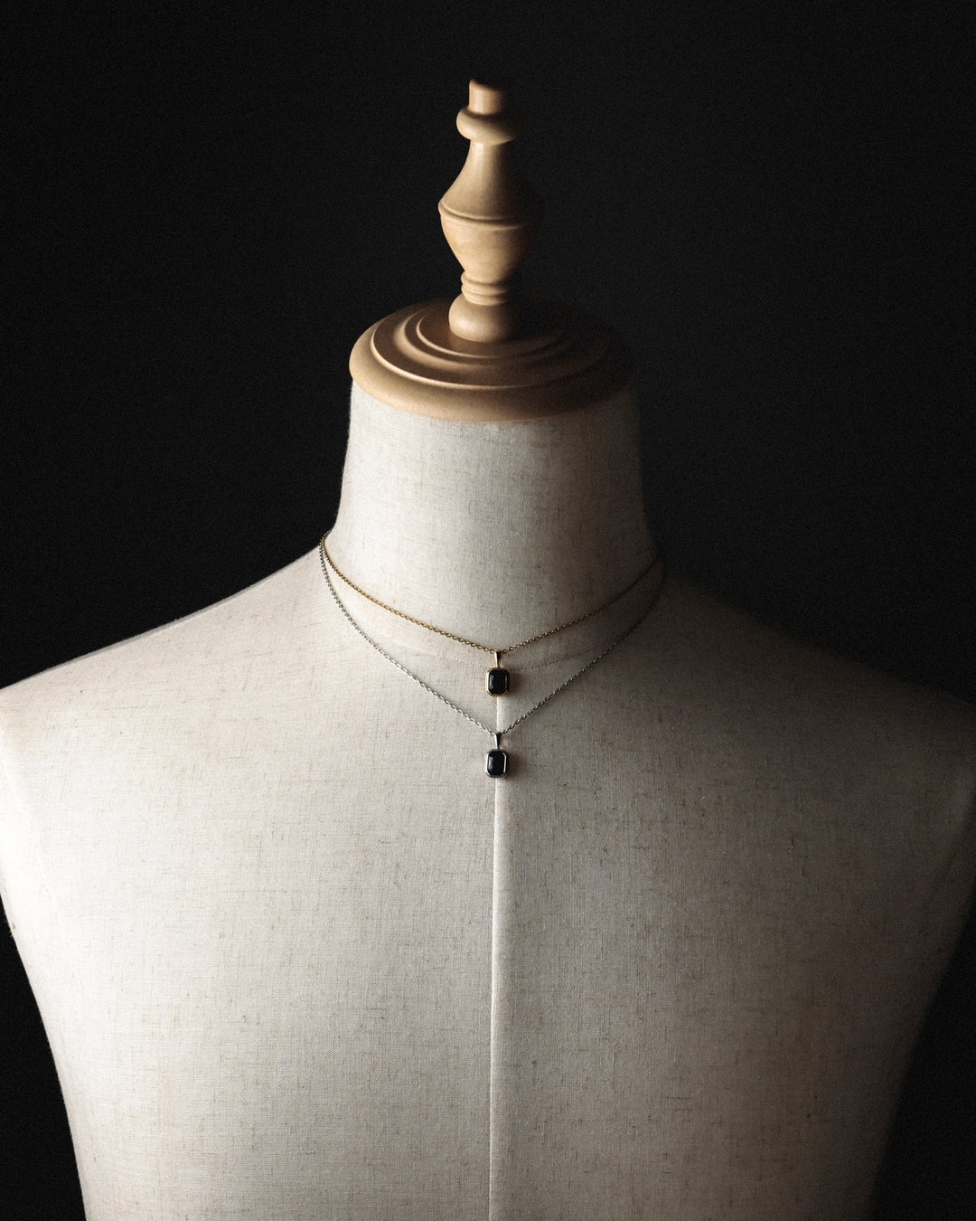 316L black stone necklace #N99