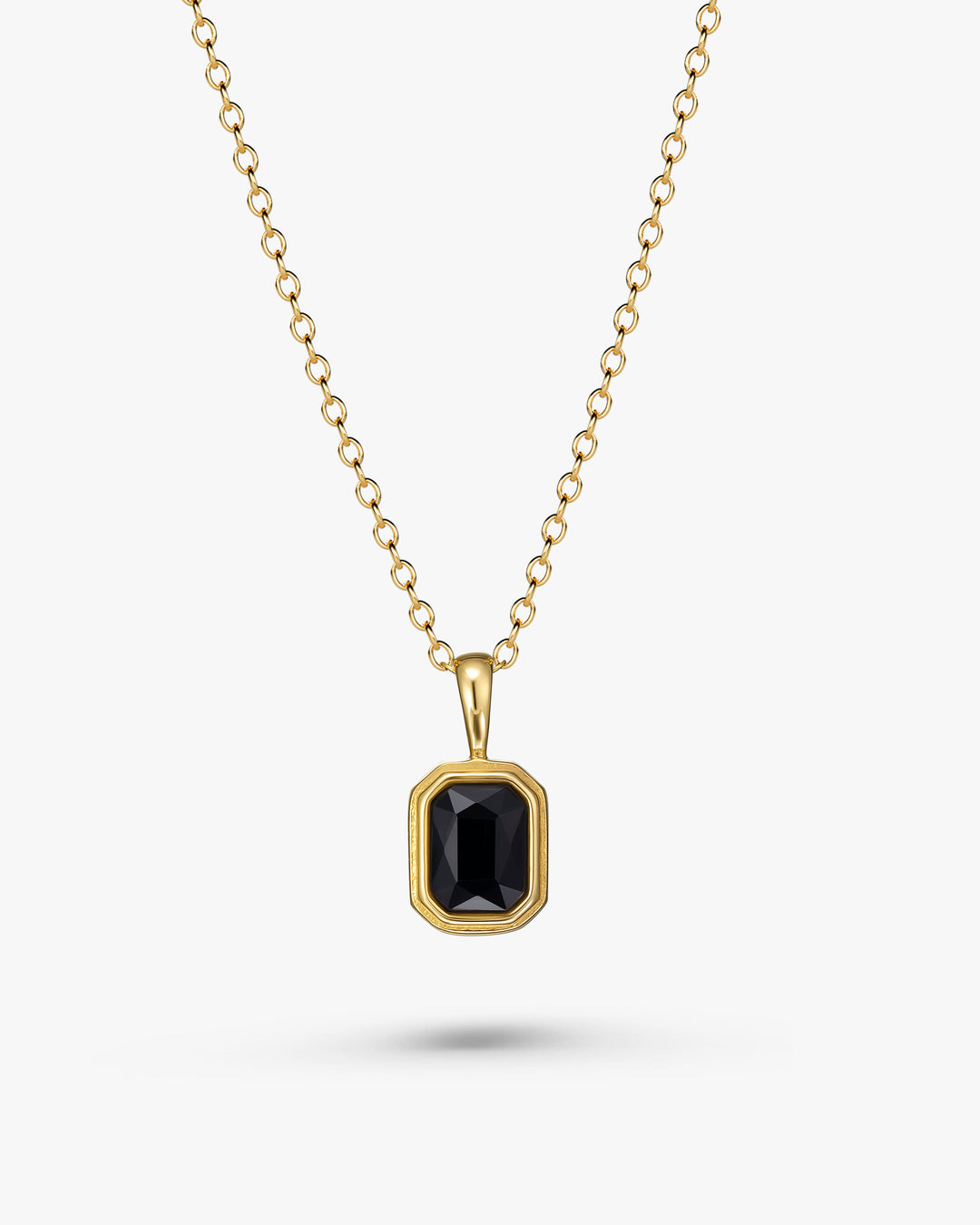 316L black stone necklace #N99
