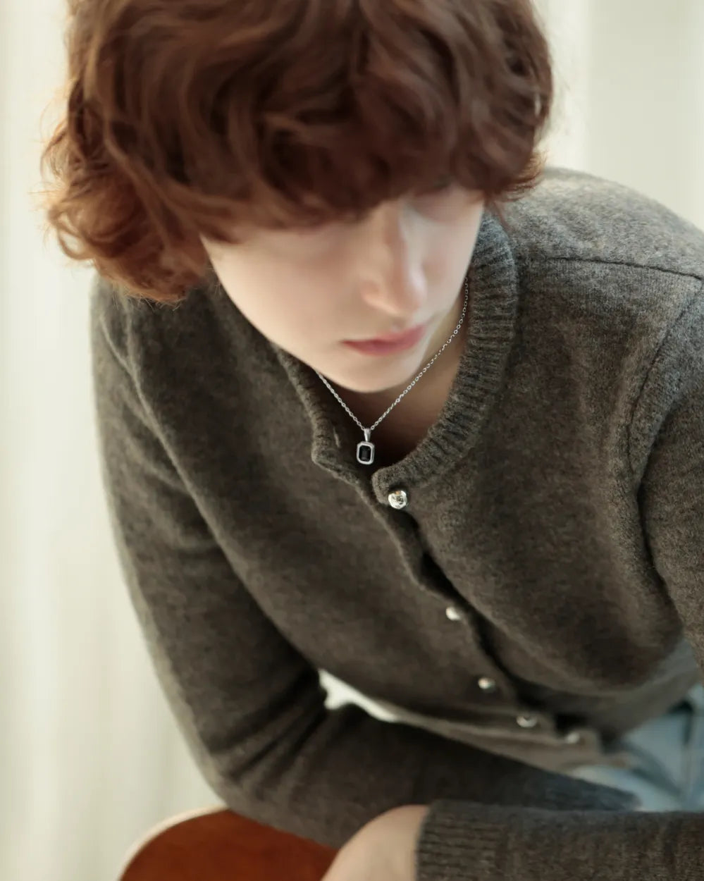 316L black stone necklace #N99