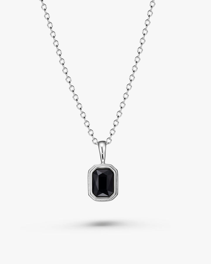 316L black stone necklace #N99