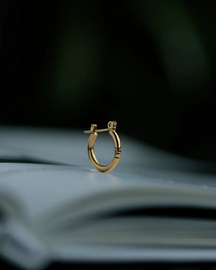 316L line hoop pierce #P06