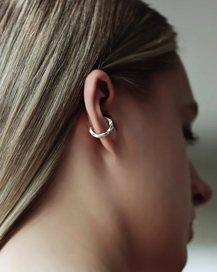 s925 twist earcuff #P11