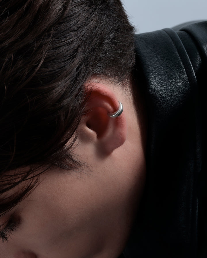 s925 round earcuff #P12